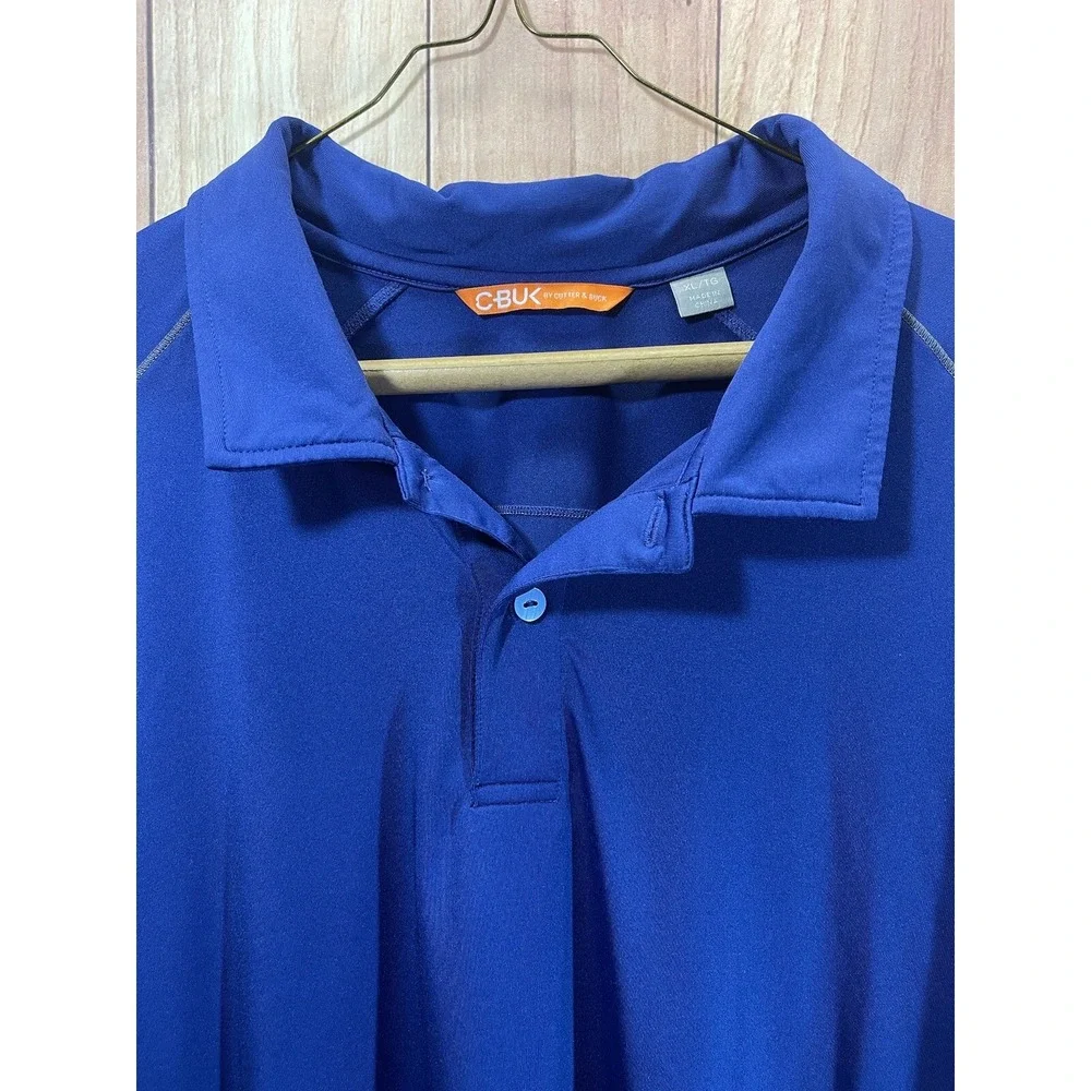 Cutter & Buck Golf Polo Shirt Men's X Large Blue Short‎ Sleeve 342 XL C-Buk